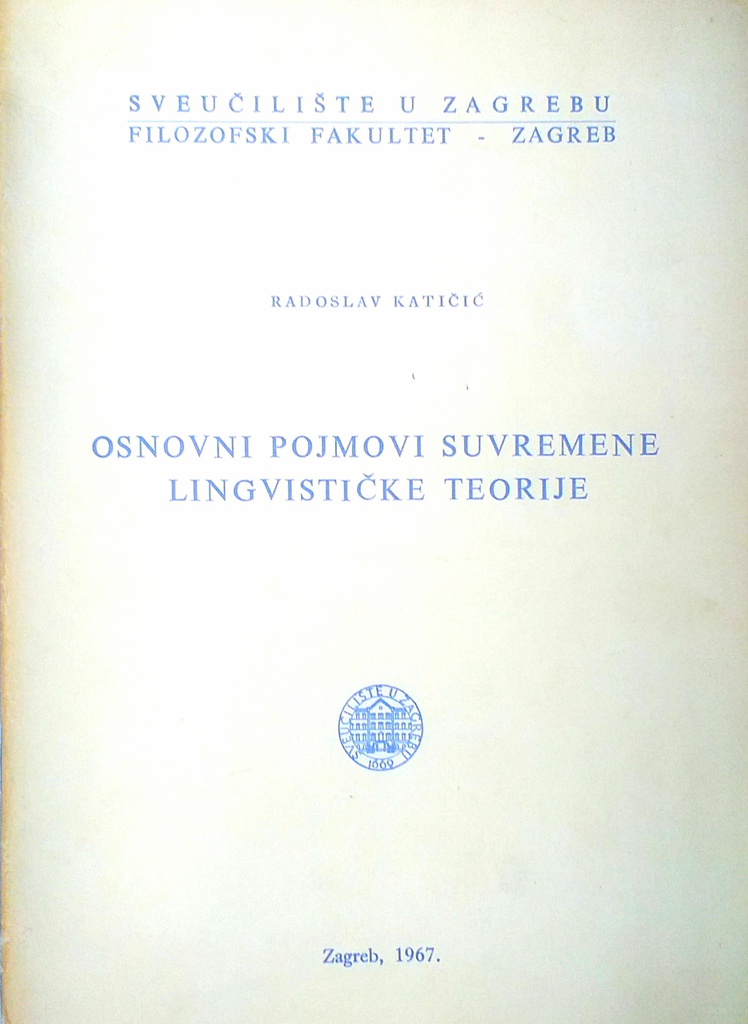 OSNOVNI POJMOVI SUVREMENE LINGVISTIČKE TEORIJE