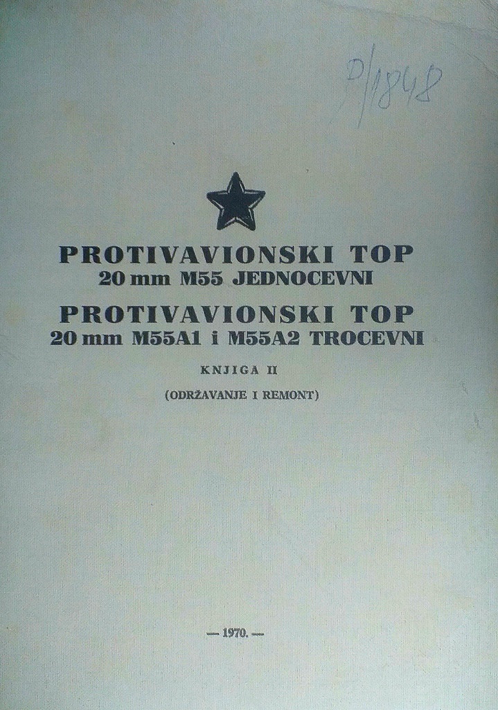 PROTIVAVIONSKI TOP 20MM M55 JEDNOCEVNI KNJIGA II