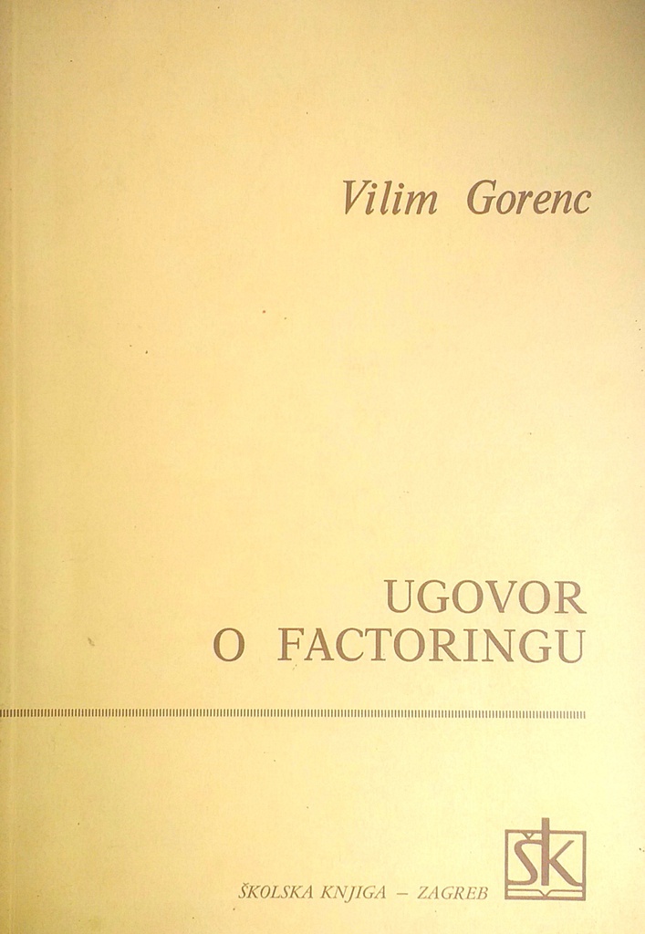 UGOVOR O FACTORINGU