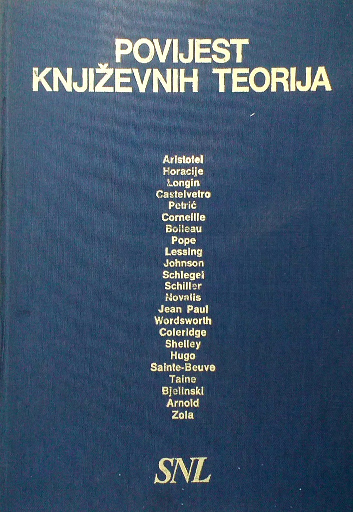 POVIJEST KNJIŽEVNIH TEORIJA