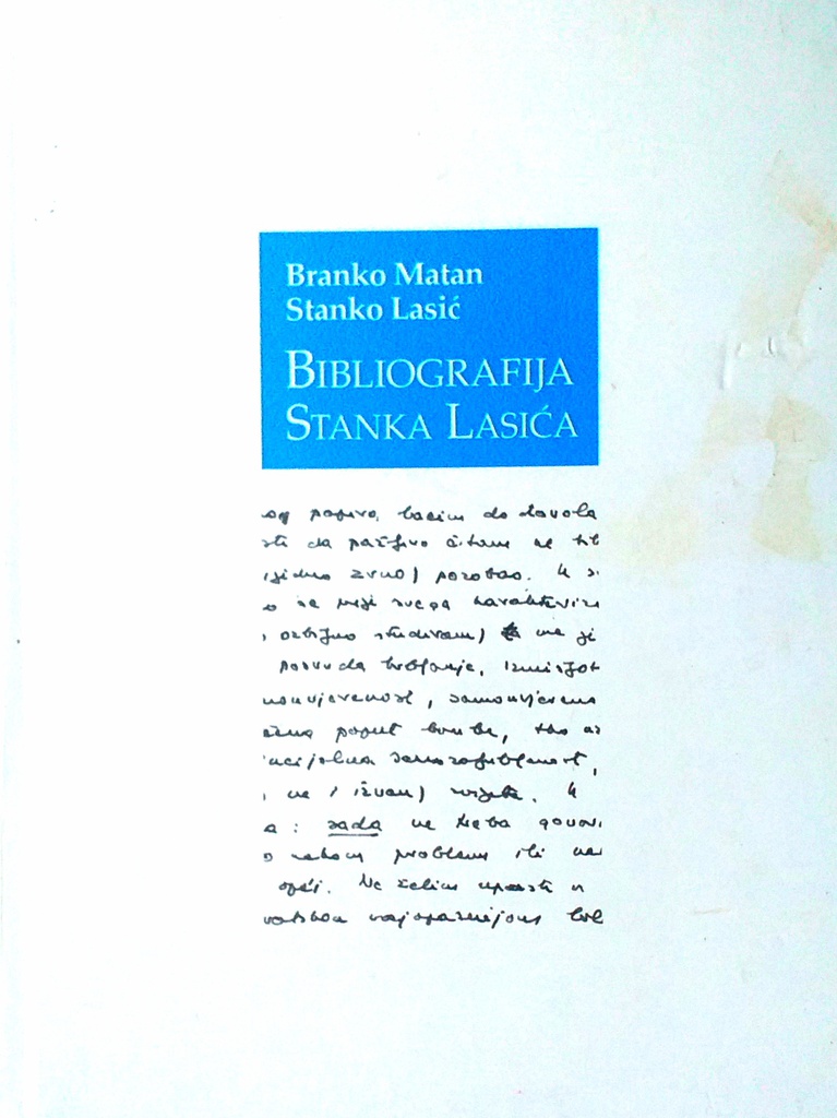 BIBLIOGRAFIJA STANKA LASIĆA