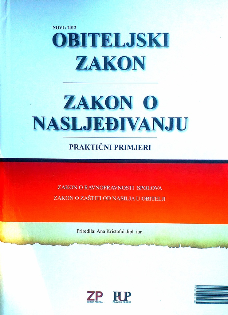 OBITELJSKI ZAKON - ZAKON O NASLJEĐIVANJU