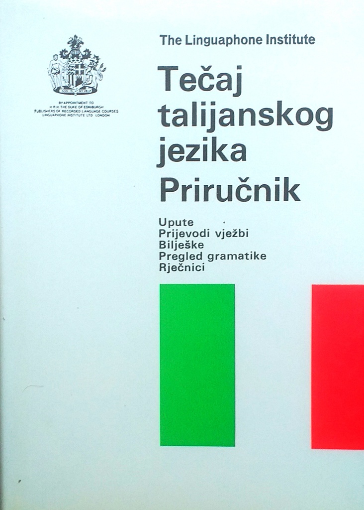 TEČAJ TALIJANSKOG JEZIKA - PRIRUČNIK