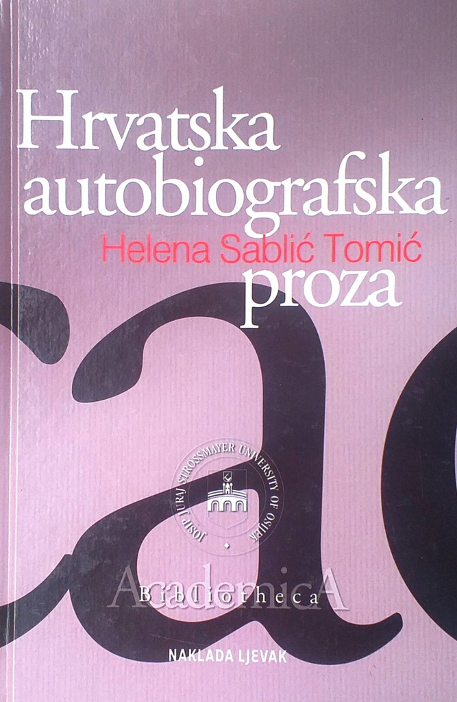 HRVATSKA AUTOBIOGRAFSKA PROZA