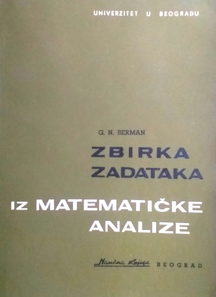 ZBIRKA ZADATAKA IZ MATEMATIČKE ANALIZE