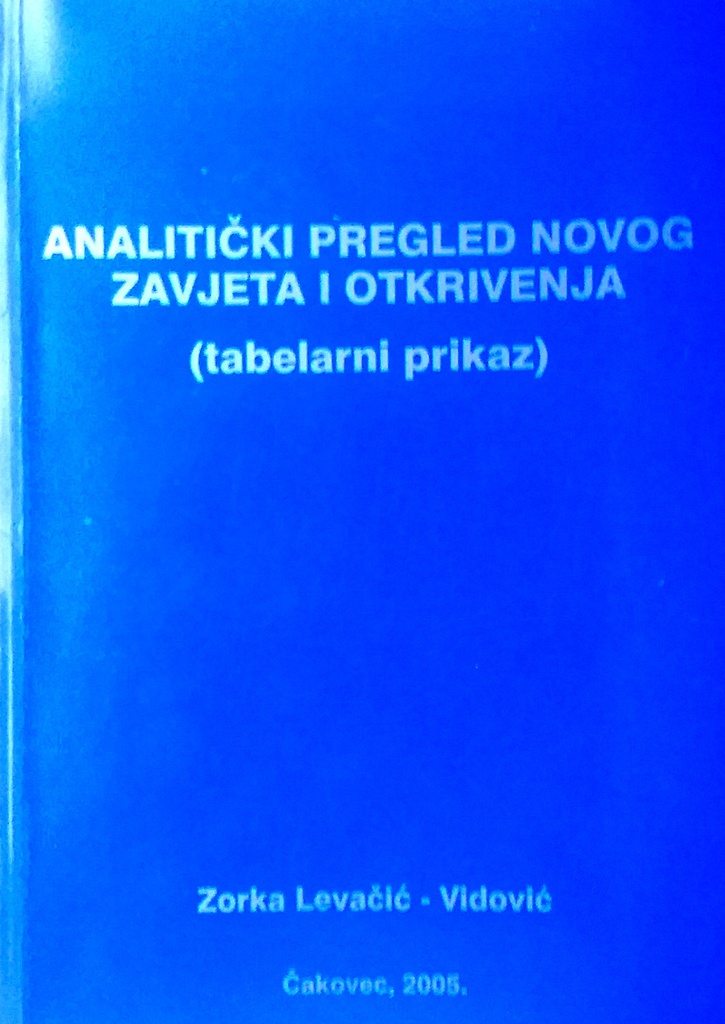 ANALITIČKI PREGLED NOVOG ZAVJETA I OTKRIVENJA