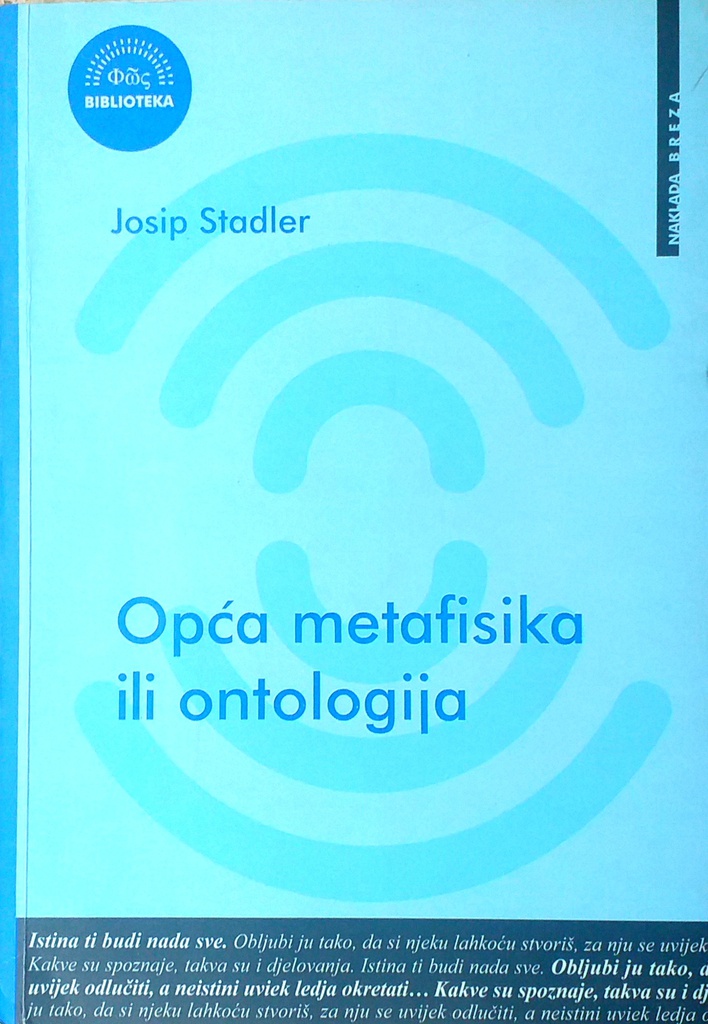 OPĆA METAFISIKA ILI ONTOLOGIJA