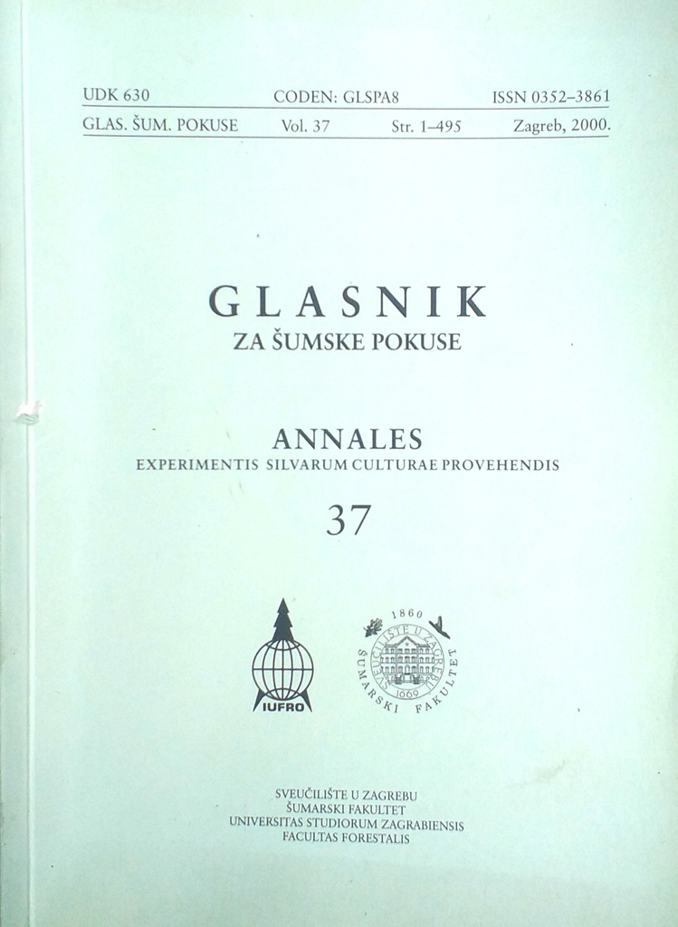 GLASNIK ZA ŠUMSKE POKUSE 37