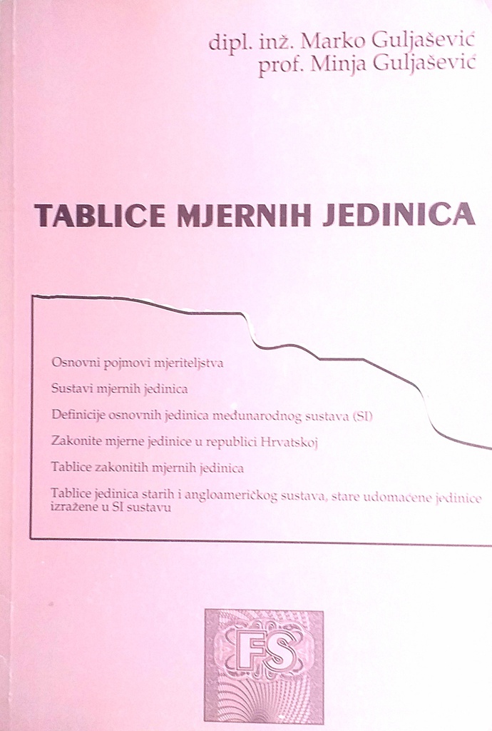 TABLICE MJERNIH JEDINICA