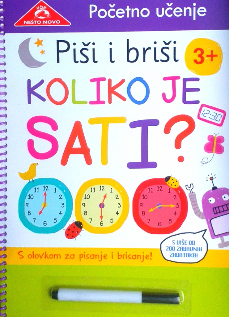 PIŠI I BRIŠI: KOLIKO JE SATI?