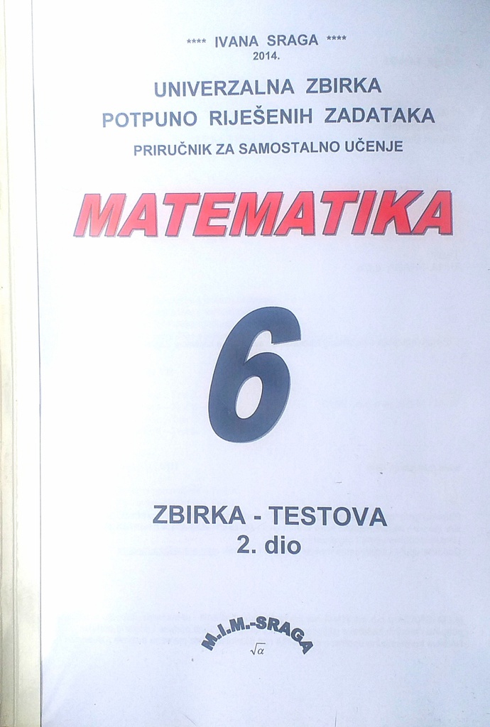 MATEMATIKA 6 - 2. DIO ZBIRKA TESTOVA