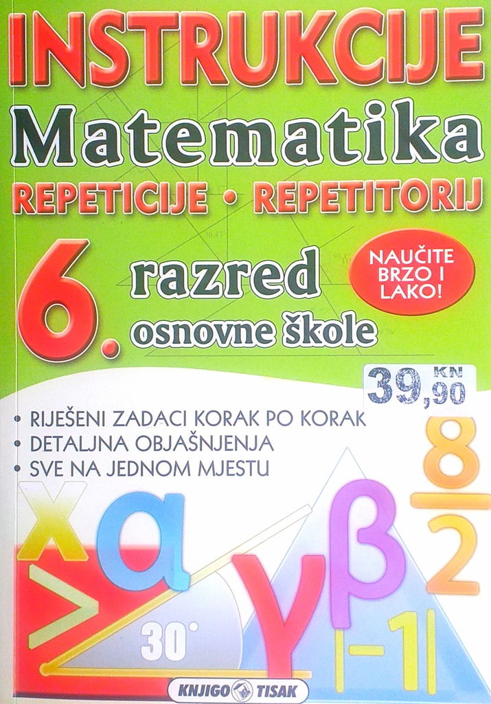 INSTRUKCIJE MATEMATIKA 6. RAZRED OSNOVNE ŠKOLE