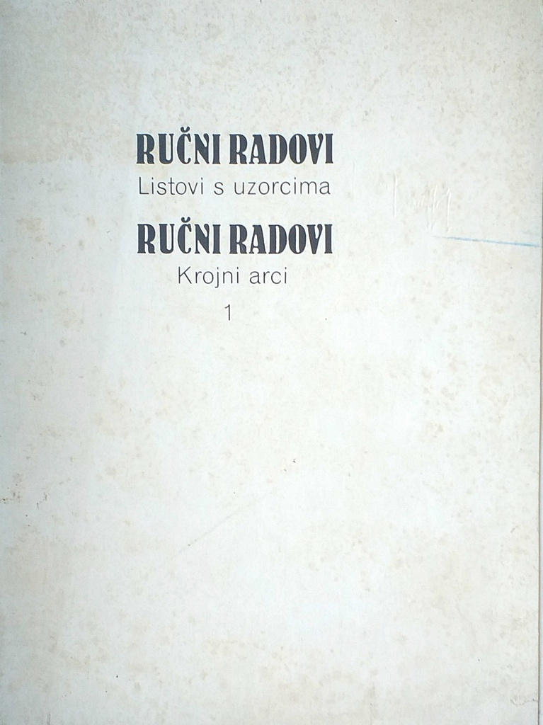 RUČNI RADOVI: LISTOVI S UZORCIMA - KROJNI ARCI 1