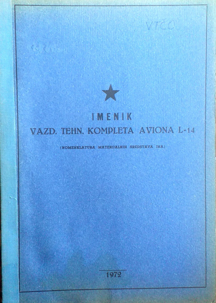 IMENIK VAZD. TEHN. KOMPLETA AVIONA L-14