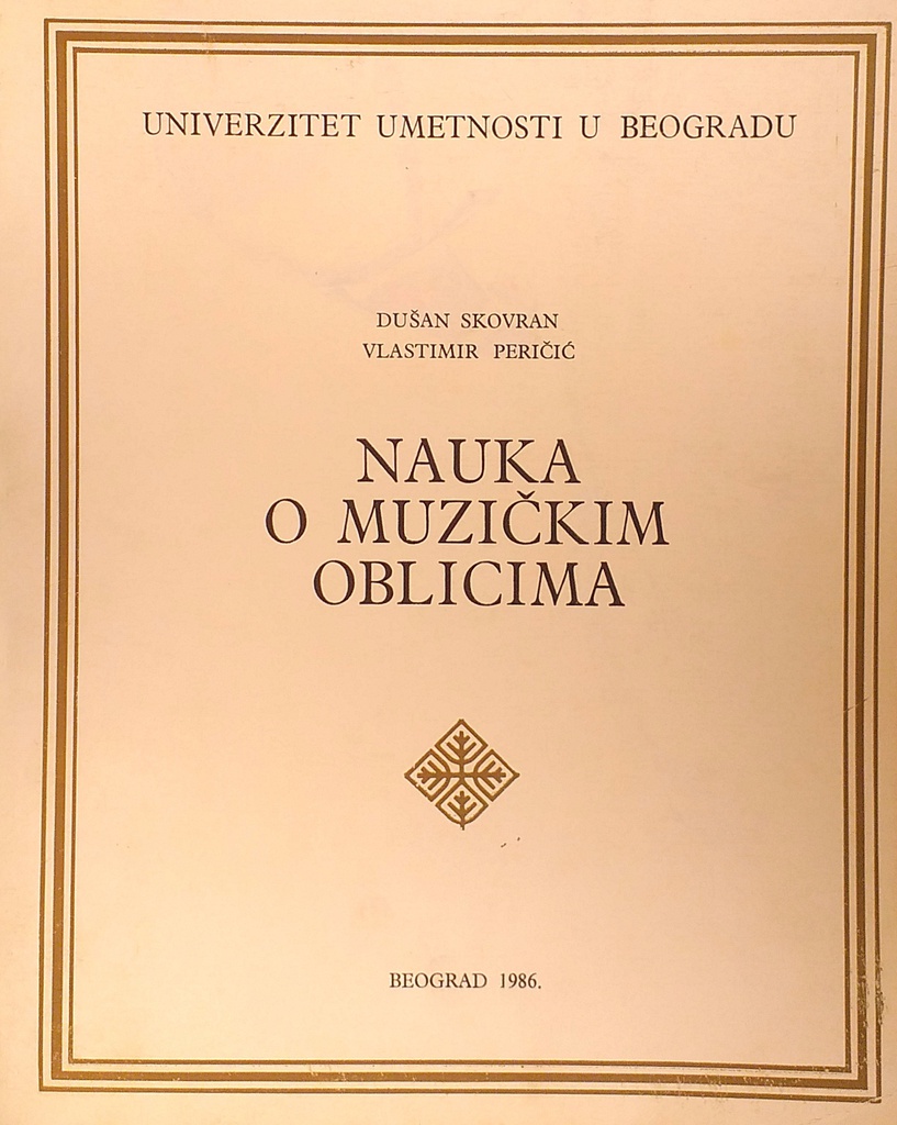 NAUKA O MUZIČKIM OBLICIMA