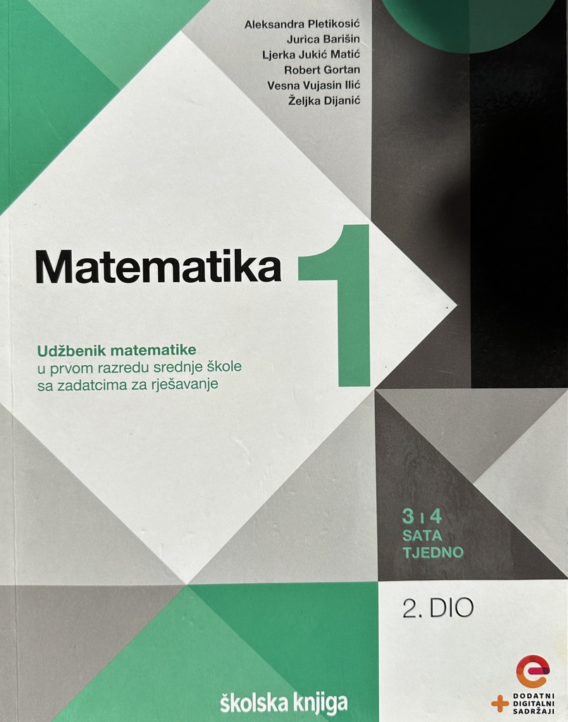 MATEMATIKA 1 - 3 I 4 SATA TJEDNO