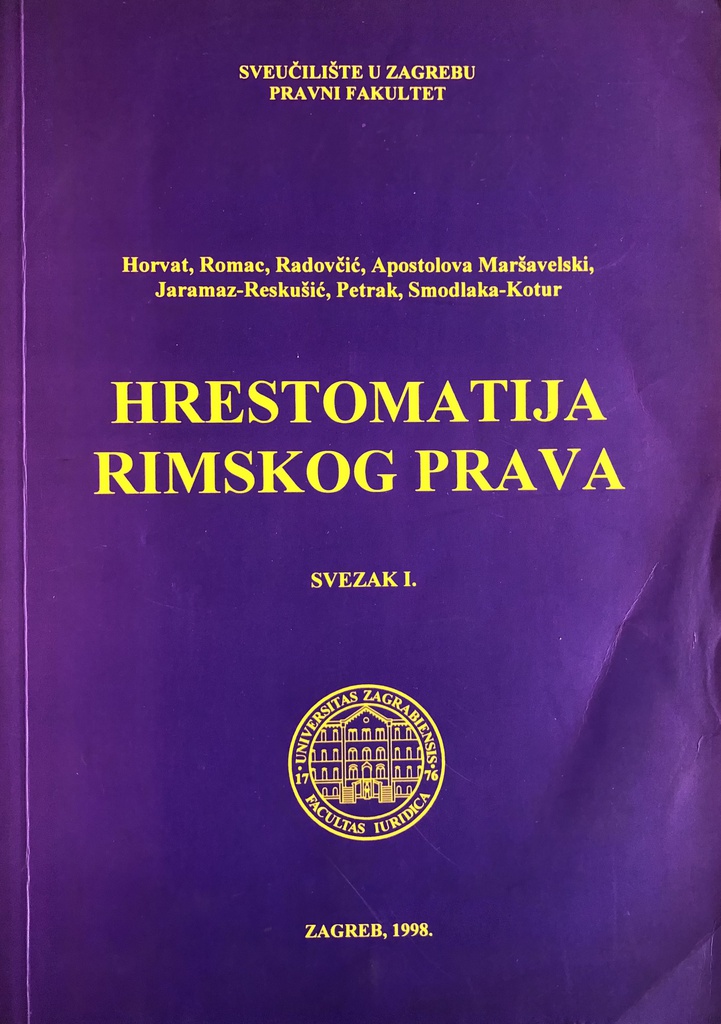 HRESTOMATIJA RIMSKOG PRAVA