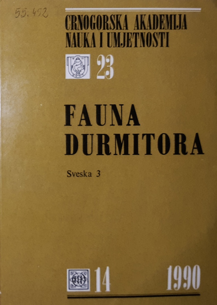 FAUNA DURMITORA - SVESKA 3