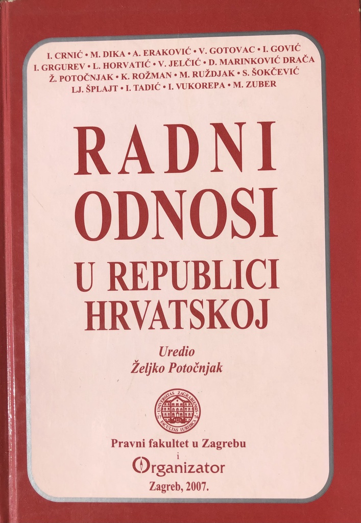 RADNI ODNOSI U REPUBLICI HRVATSKOJ