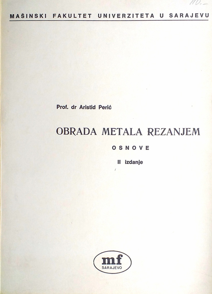 OBRADA METALA REZANJEM - OSNOVE