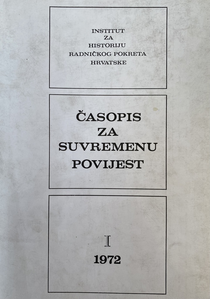 ČASOPIS ZA SUVREMENU POVIJEST 1/1972.