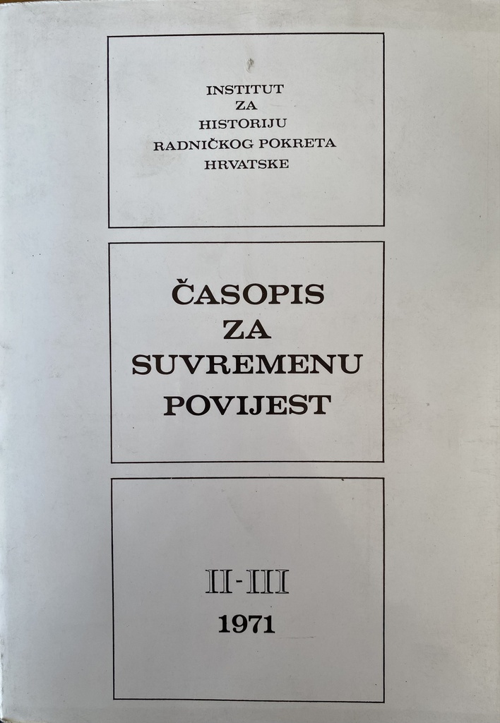 ČASOPIS ZA SUVREMENU POVIJEST  2-3/1971.