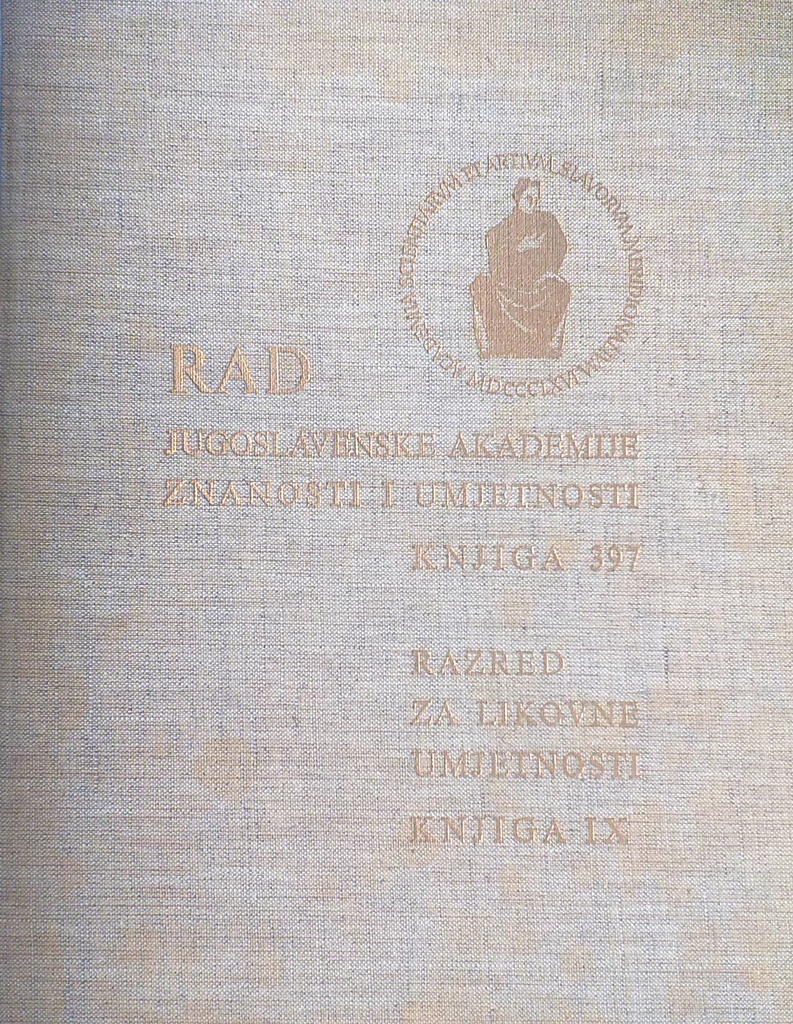 RAD JUGOSLAVENSKE AKADEMIJE ZNANOSTI I UMJETNOSTI - KNJIGA 397