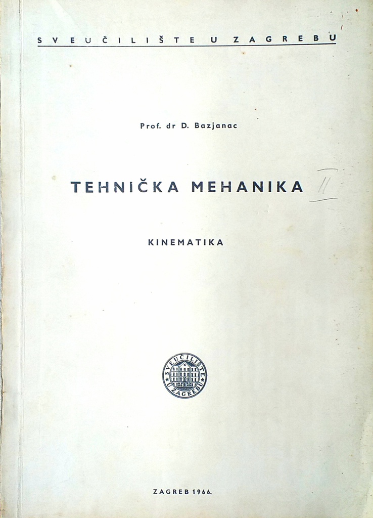 TEHNIČKA MEHANIKA - KINEMATIKA