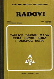 [A-11-2A] TABLICE DRVNIH MASA CERA, CRNOG BORA I OBIČNOG BORA