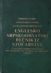 [O-01-7B] ENGLESKO-SRPSKOHRVATSKI RJEČNIK IZ STOČARSTVA