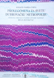 [GCL-4A] PROLEGOMENA ZA SVETU DUBROVAČKU METROPOLIJU