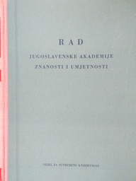 [C-12-4B] RAD JUGOSLAVENSKE AKADEMIJE ZNANOSTI I UMJETNOSTI - KNJIGA 326