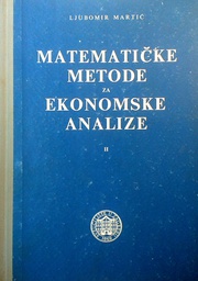 [D-08-6B] MATEMATIČKE METODE ZA EKONOMSKE ANALIZE II