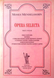[D-19-4B] OPERA SELECTA TREĆI SVEZAK