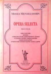 [D-19-4B] OPERA SELECTA TREĆI SVEZAK