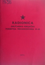 [D-21-6A] RADIONICA OBUĆARSKO-KROJAČKA