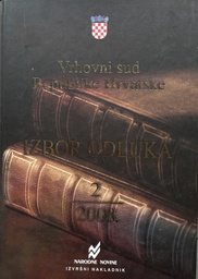 [D-16-6B] VRHOVNI SUD REPUBLIKE HRVATSKE - IZBOR ODLUKA 2008.