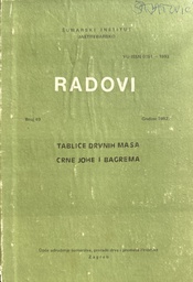 [B-11-6A] RADOVI - TABLICE DRVNIH MASA CRNE JOHE I BAGREMA