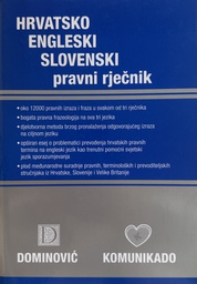 [B-01-3A] HRVATSKO ENGLESKI SLOVENSKI PRAVNI RJEČNIK