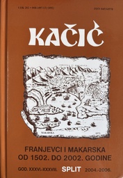 [E-03-6A] FRANJEVCI I MAKARSKA OD 1502. DO 2002. GODINE